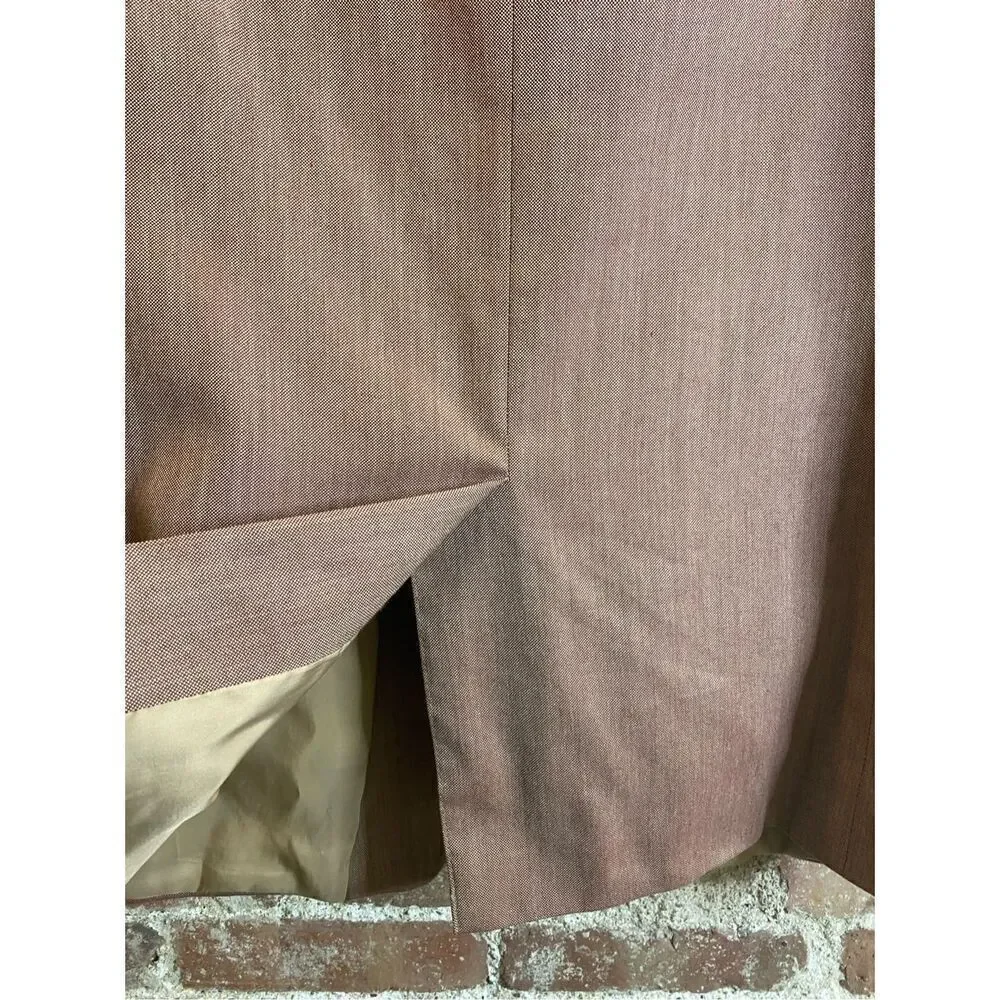 BILL BLASS Essentials Poly/Rayon Sports Coat Suit Jacket Blazer Metallic Brown/B